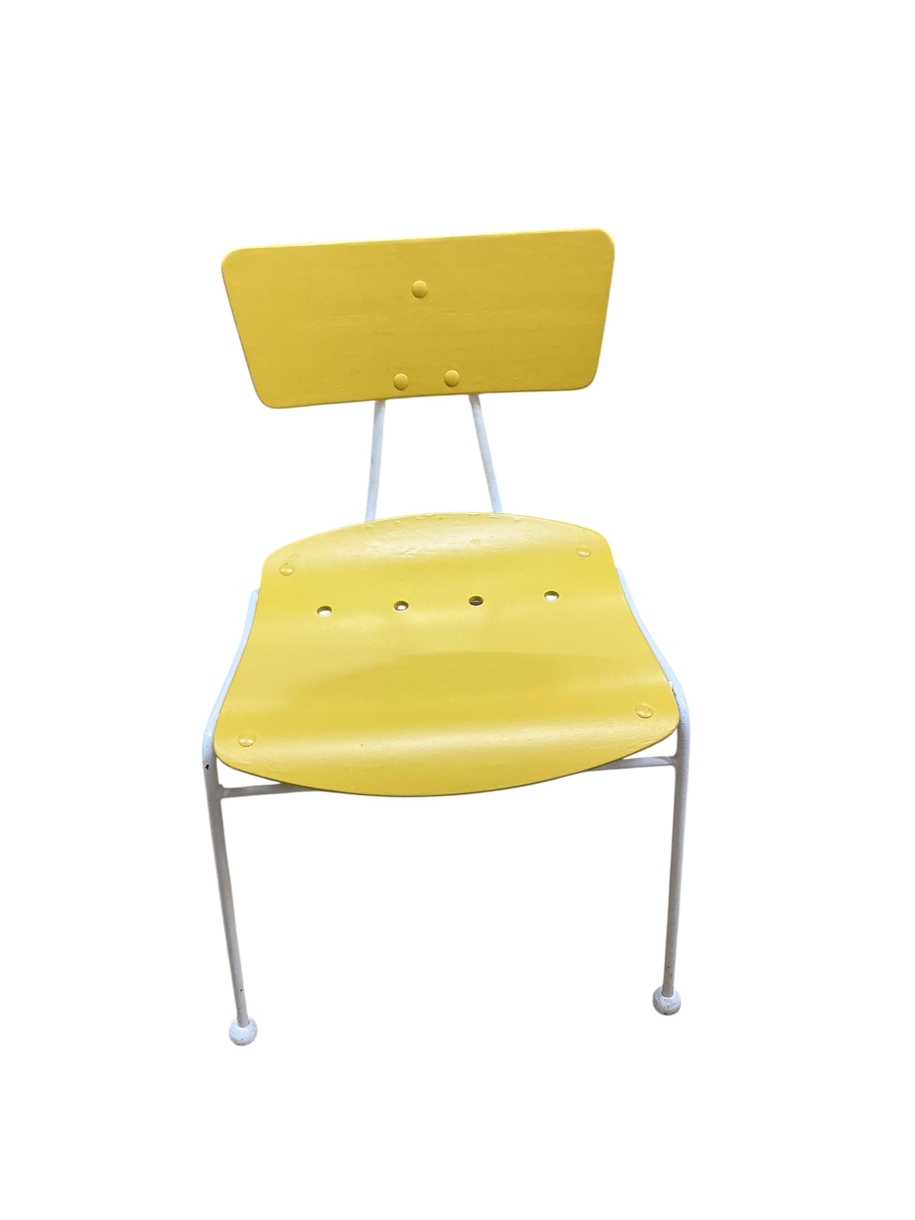 Four 1950's Ernest Race 'Roebuck' chairs, width 44cm, depth 46cm, height 74cm